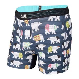 SAXX HOT SHOT BOXER BRIEF FLY - NAVY POLARBEAR