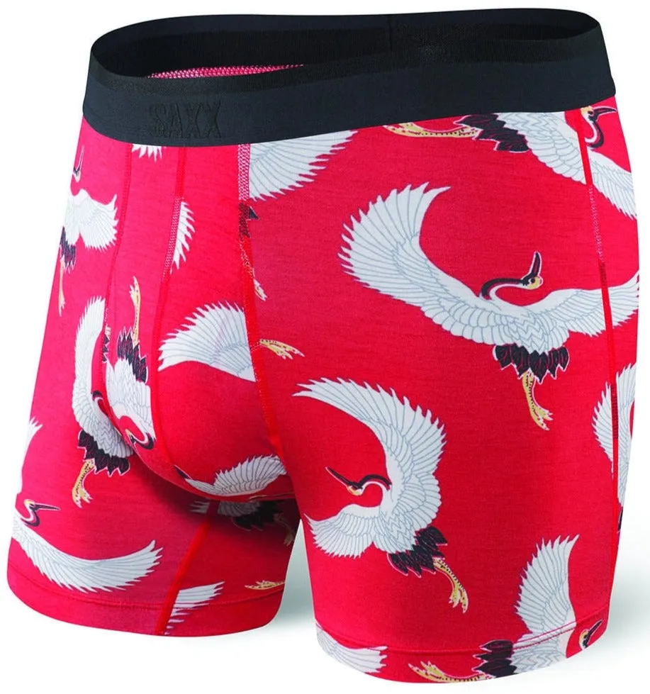 SAXX Platinum Boxer Brief Fly Red Cranes