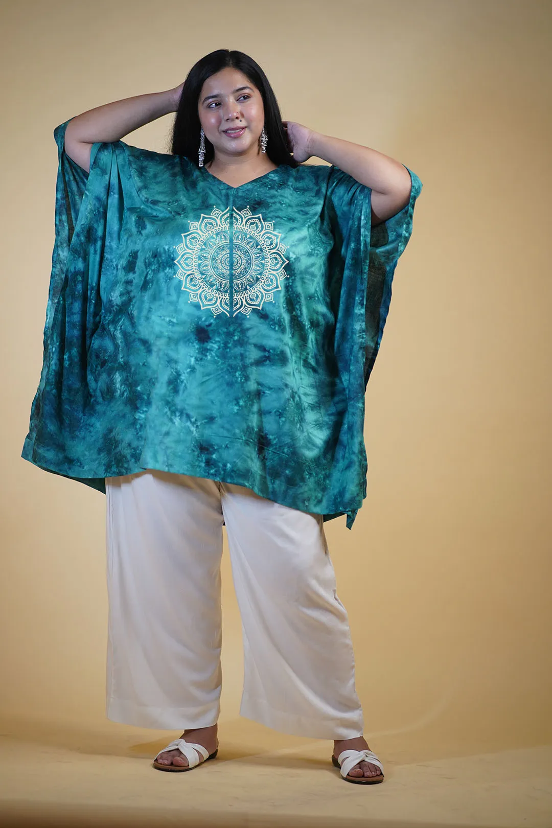 SeaGreen Rayon TieDyeKurta - Zen