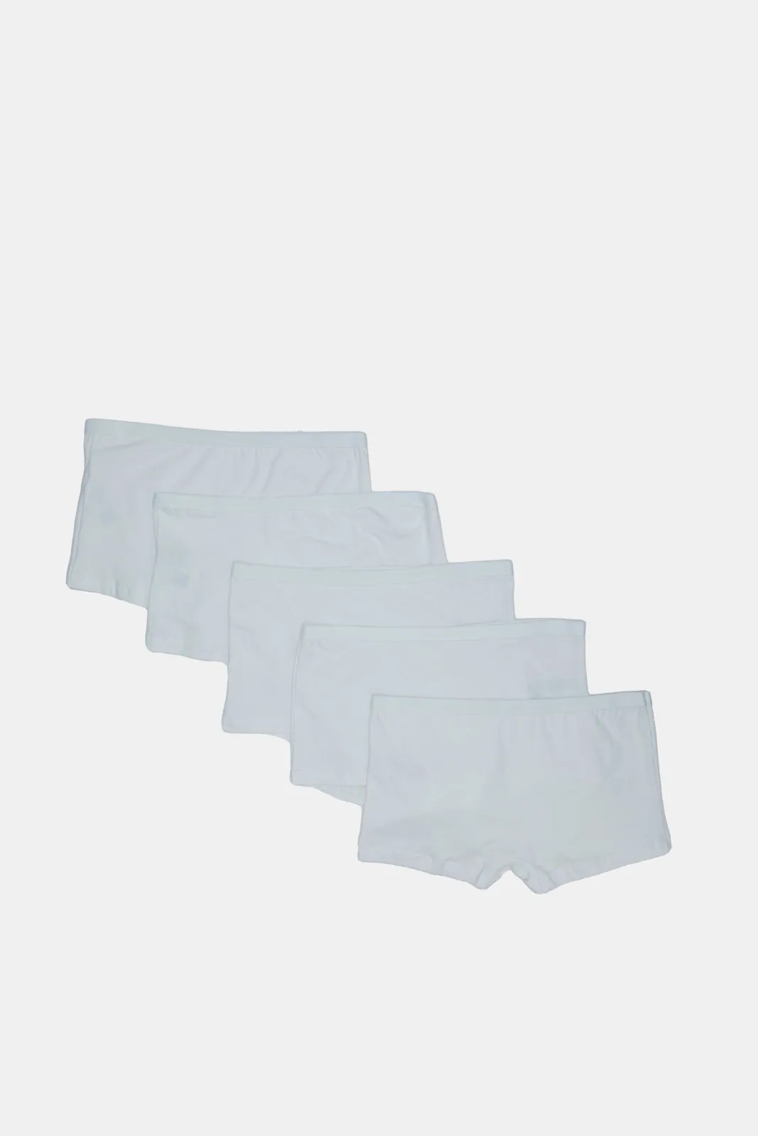 Senior Girls White Boxer Brief Set (Pack of 5)