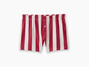 Slim Fit Boxer ~ Red/Cream Cabana Stripe