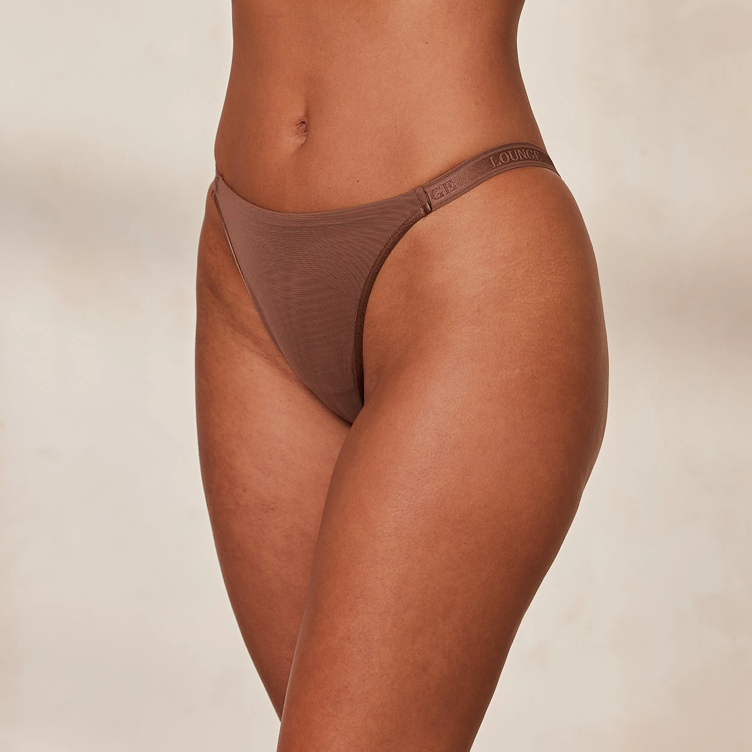 Smooth Mesh Briefs - Chestnut