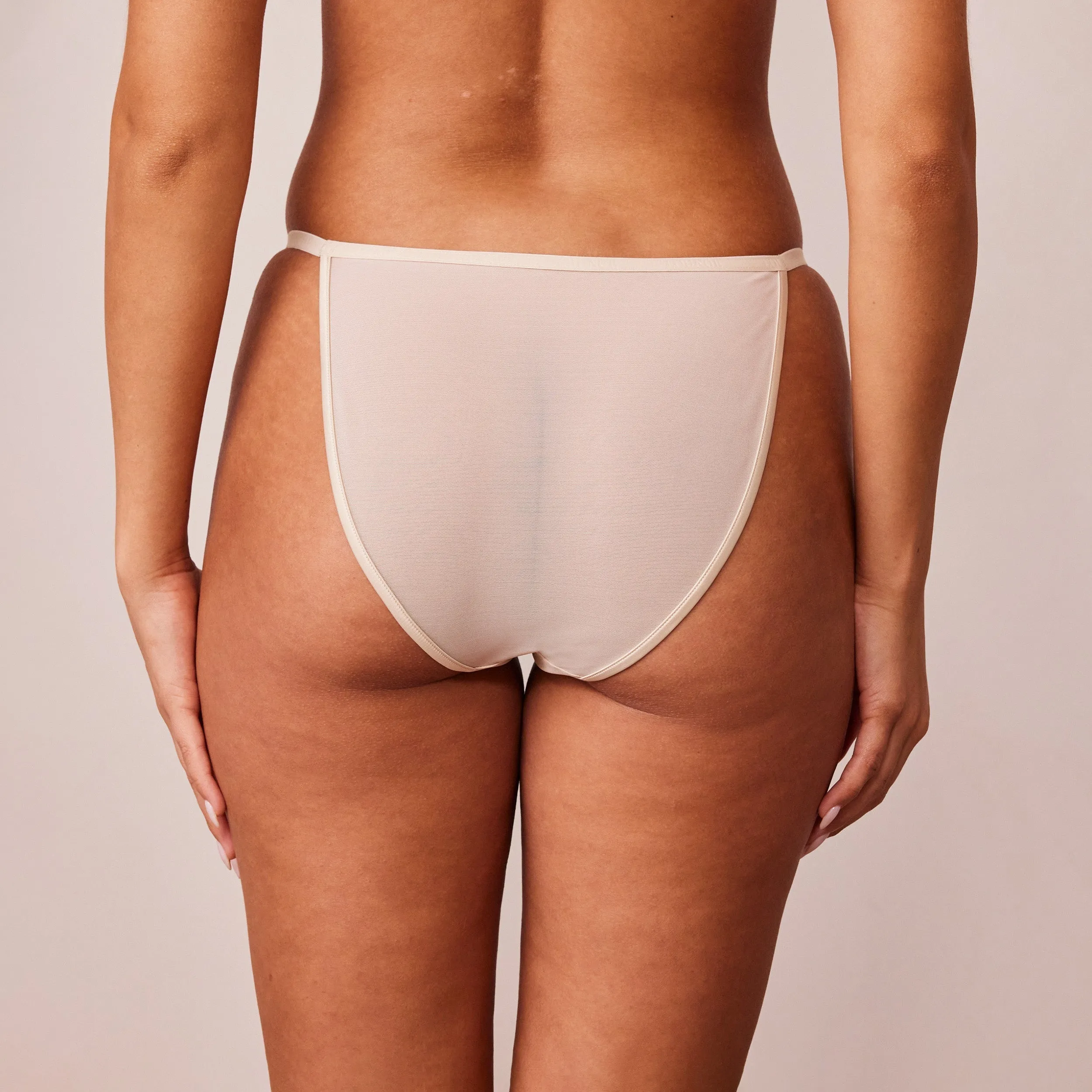 Soft Satin Briefs - Latte