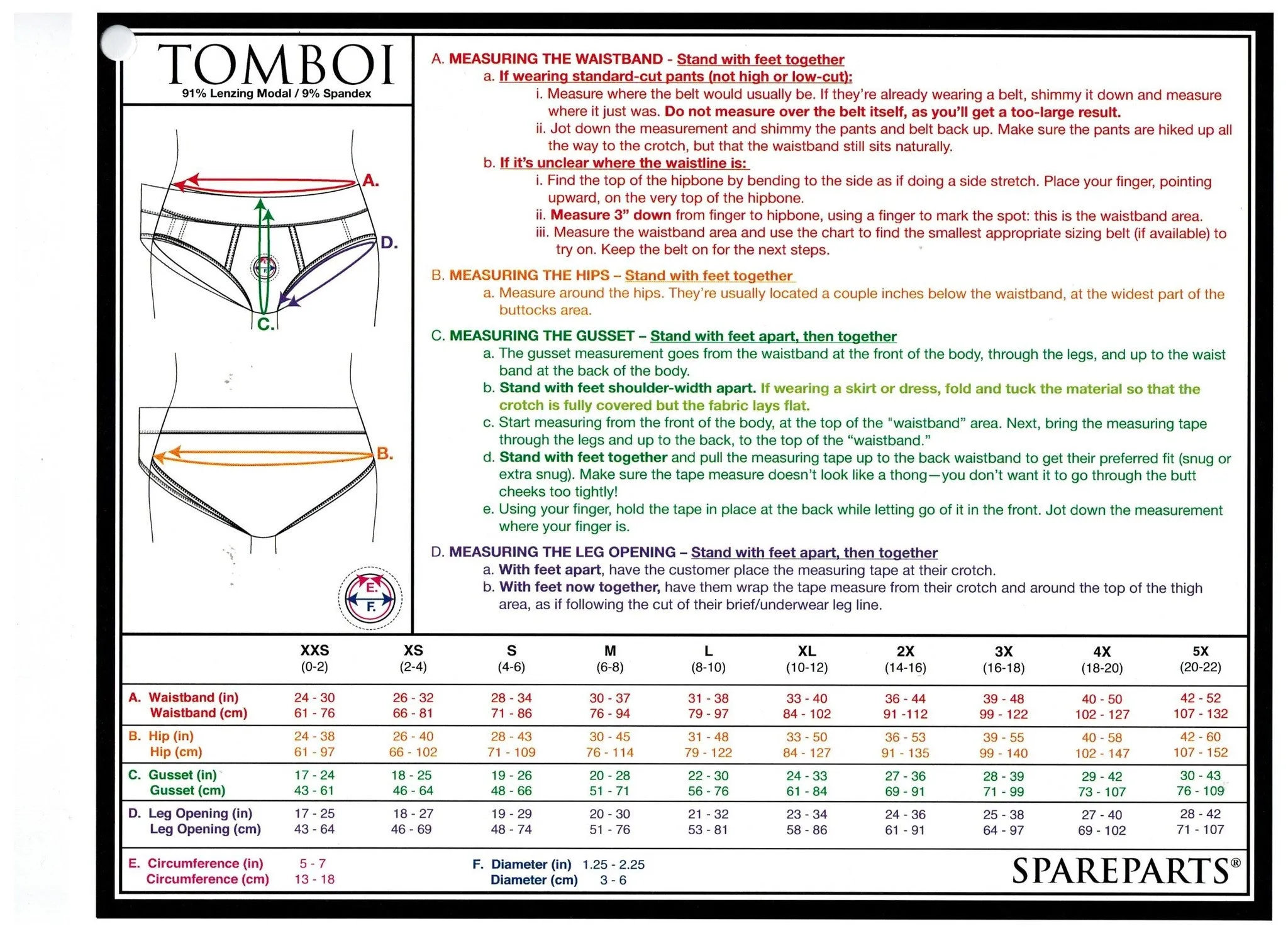 Spareparts Tomboi Brief Harness