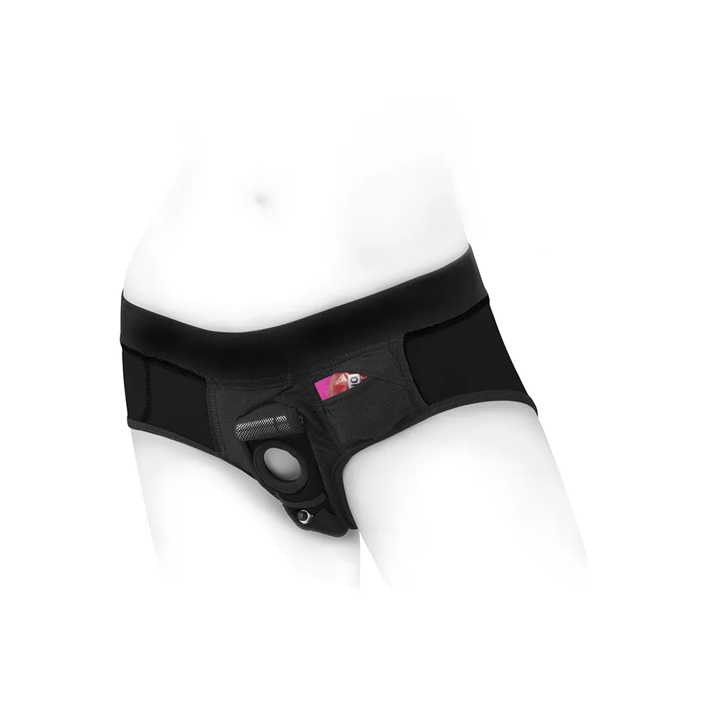 SpareParts Tomboi Nylon Briefs Harness Black Size XS