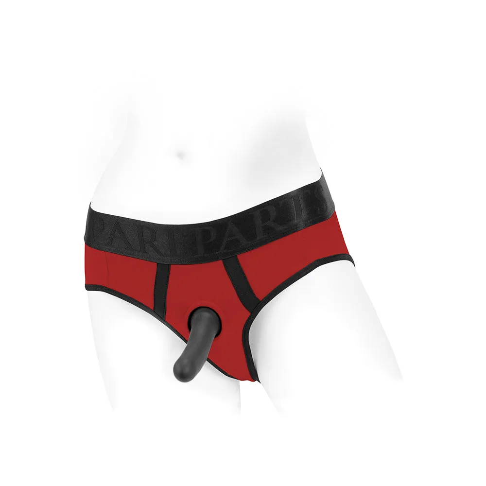 SpareParts Tomboi Nylon Briefs Harness Red/Black Size 3XL