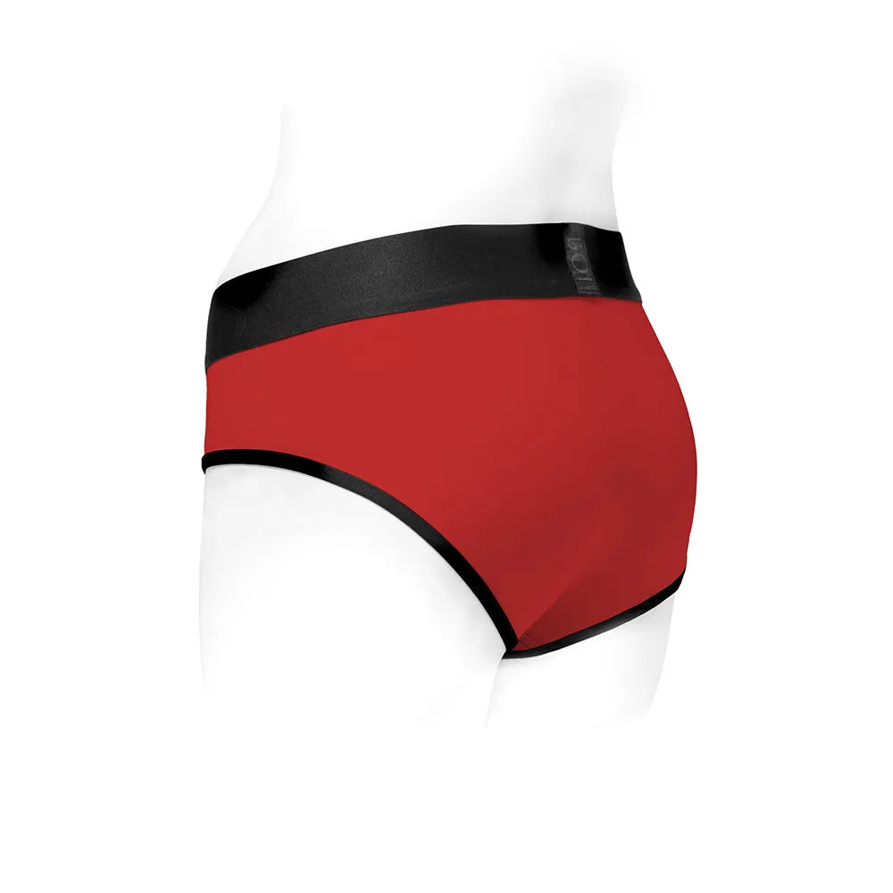 SpareParts Tomboi Nylon Briefs Harness Red/Black Size 5XL