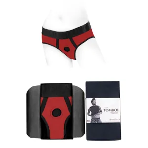 SpareParts Tomboi Nylon Briefs Harness Red/Black Size L