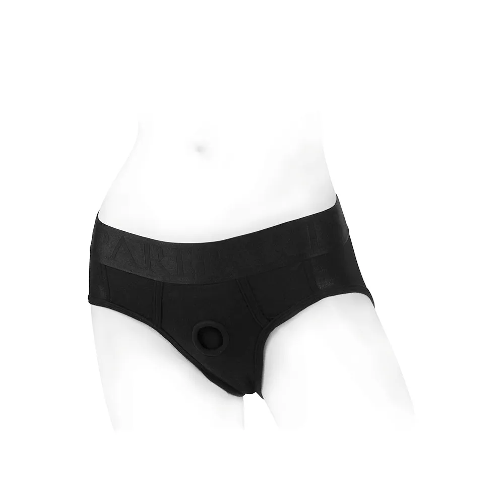 SpareParts Tomboi Rayon Briefs Harness Black Size 3XL