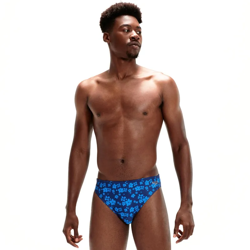 Speedo - Men's Bondi Blossom 5cm Club Training Brief - Blue/Blue