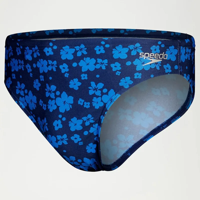 Speedo - Men's Bondi Blossom 5cm Club Training Brief - Blue/Blue