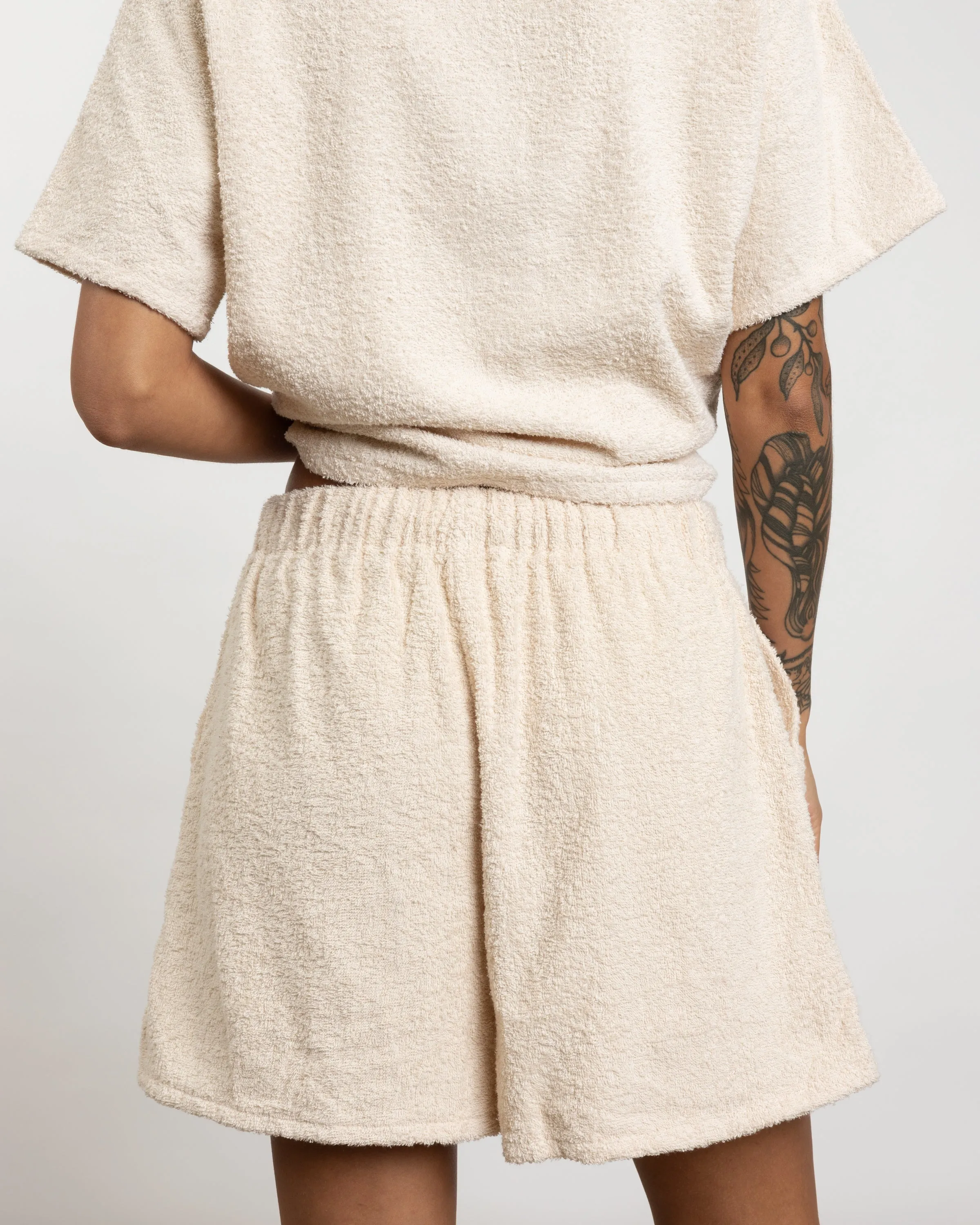 Terry Boxer Short in Cream