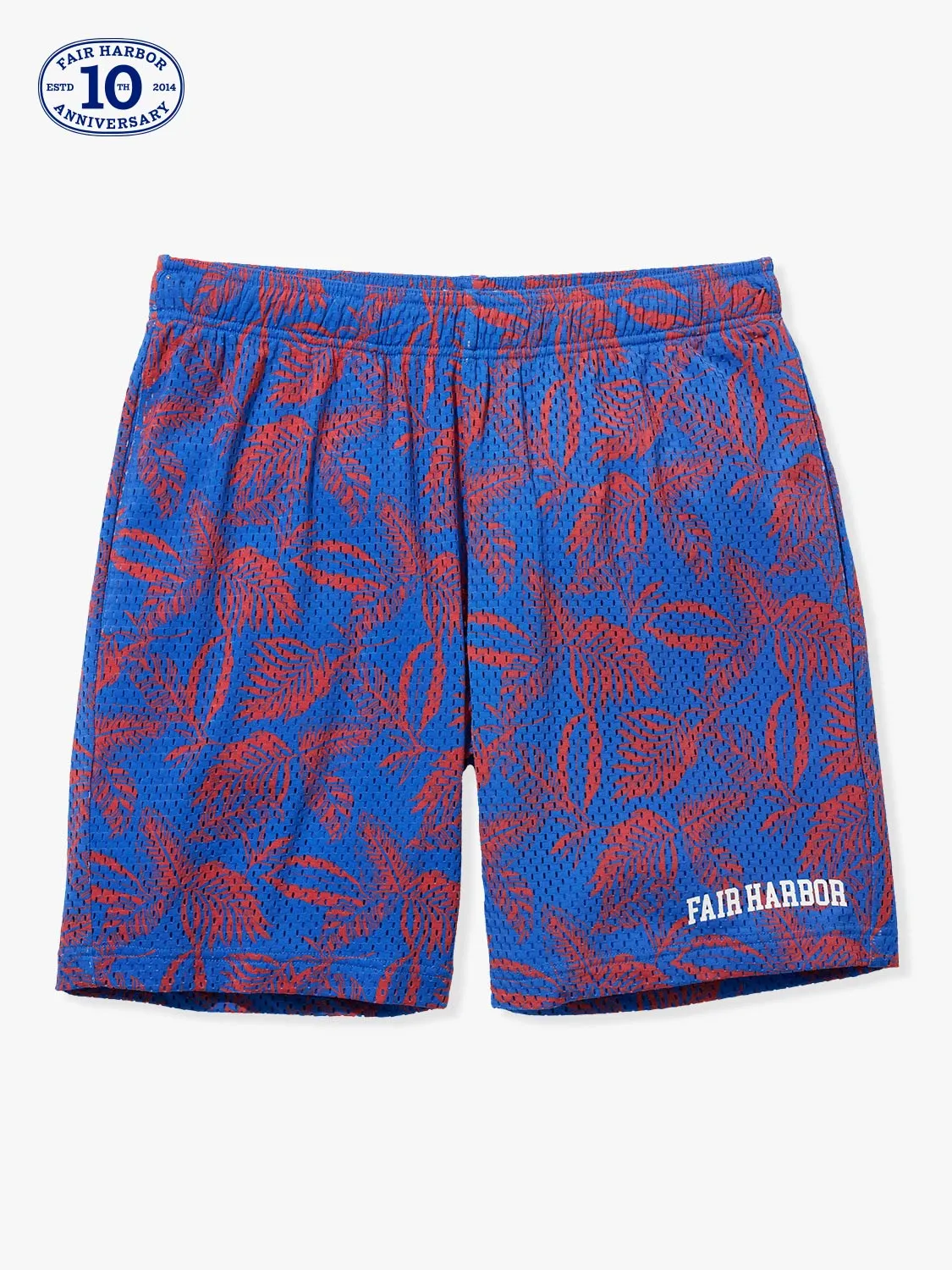 The Schooner Mesh Short | Cobalt Neon Leaves