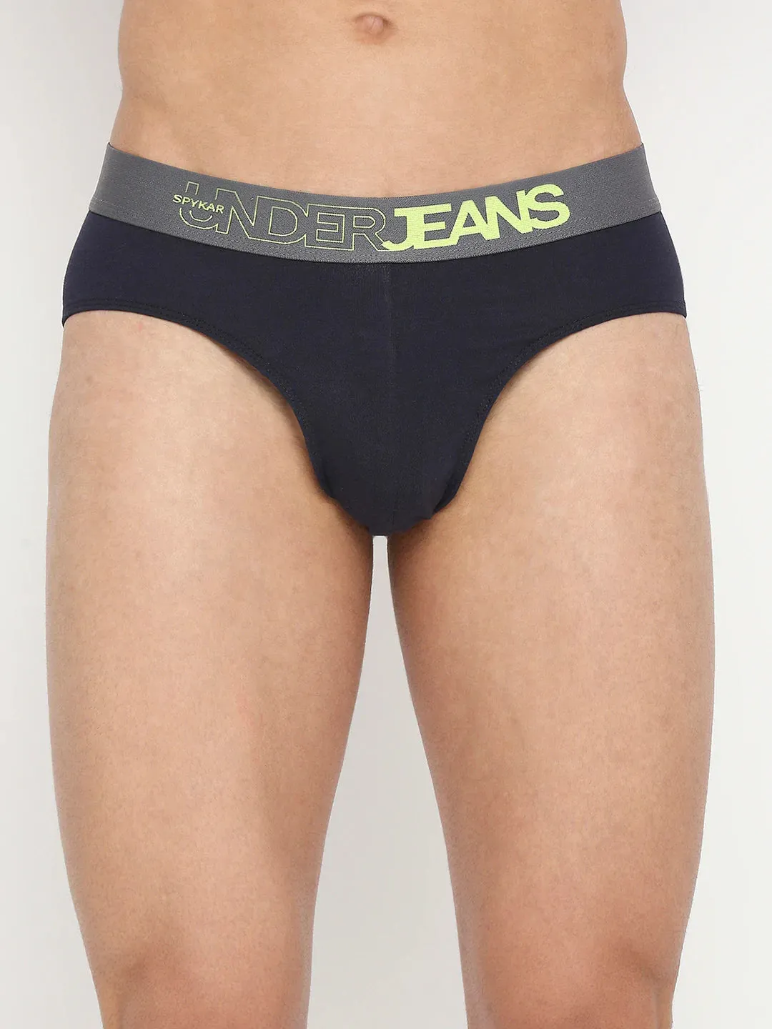 Underjeans By Spykar Men Premium Assorted Cotton Blend Brief Pack Of 2