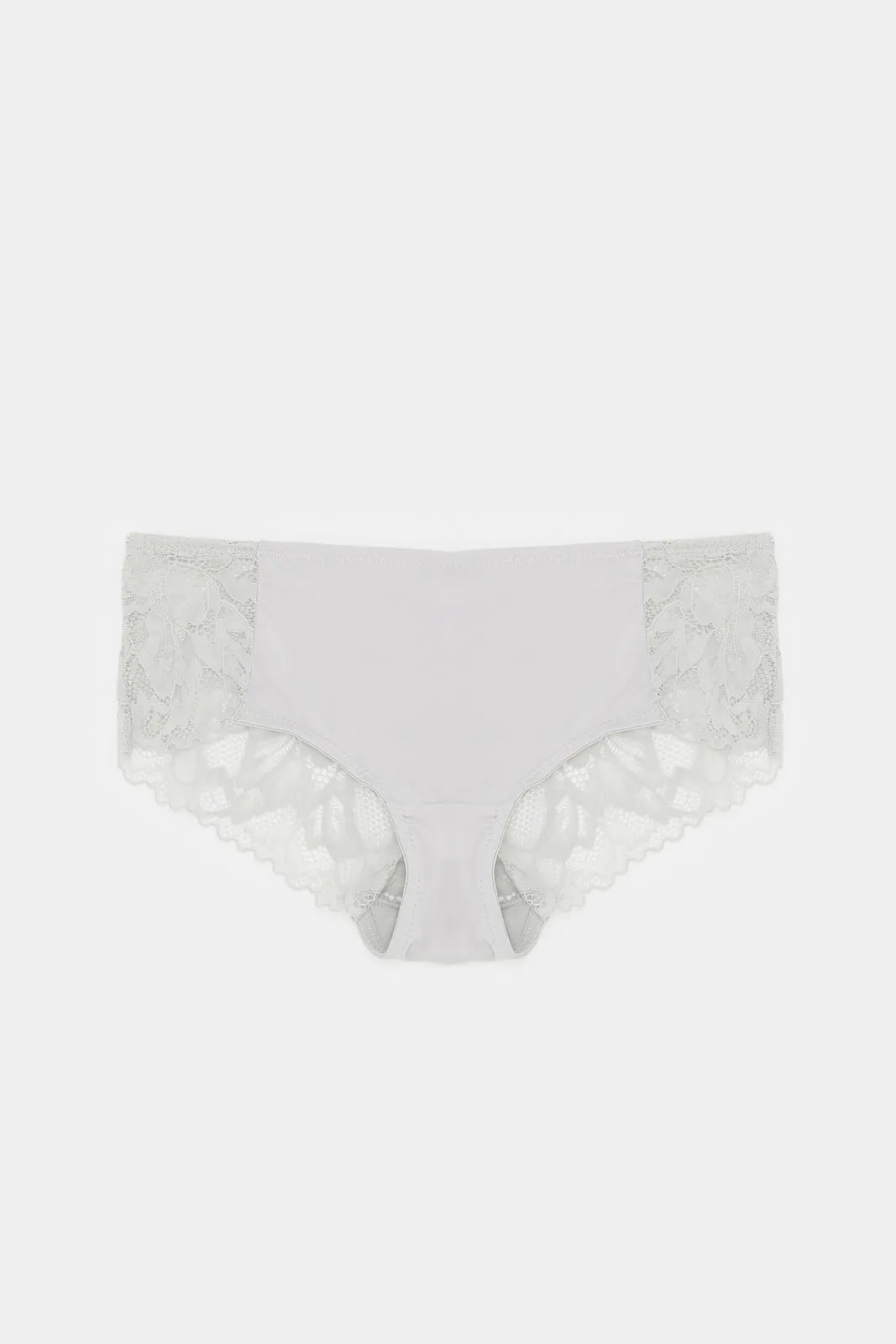 Women Grey Lace Detailed Brief