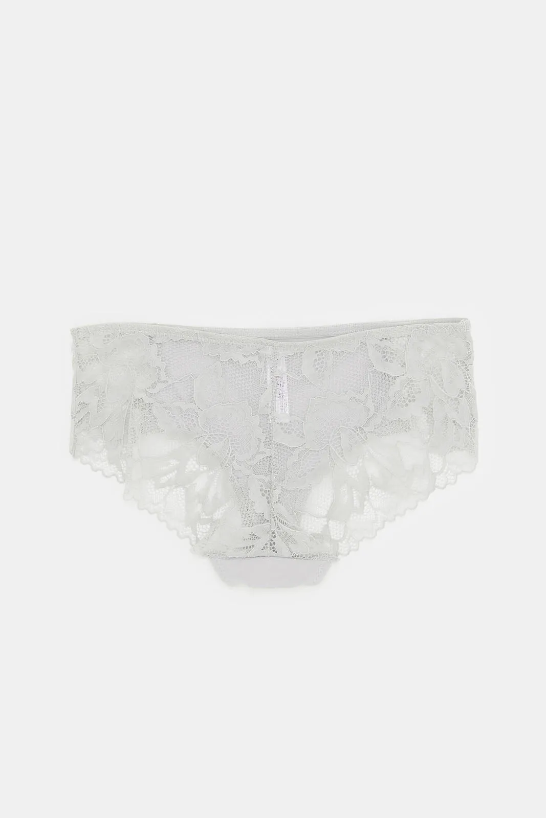 Women Grey Lace Detailed Brief