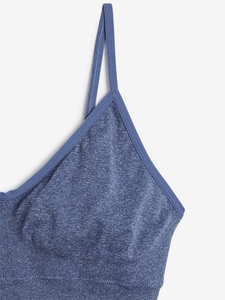 Wunderlove Blue Melange Seam-Free Bra