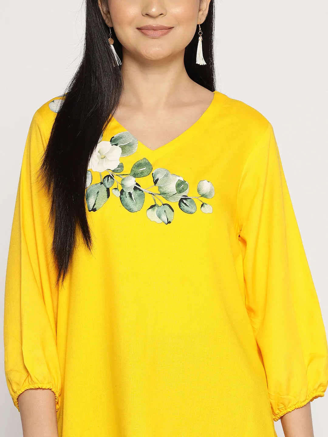 Yellow Rayon Top - PoppyMingle